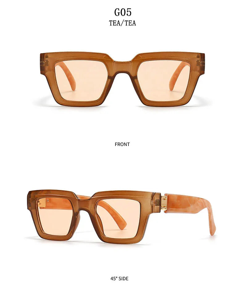 Square Frame Sunglasses With UV400 Protection