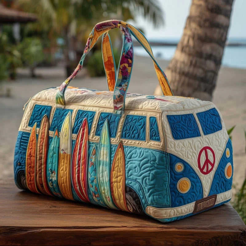 3D Bus Print Travel Duffle Bag Yoga Handbag