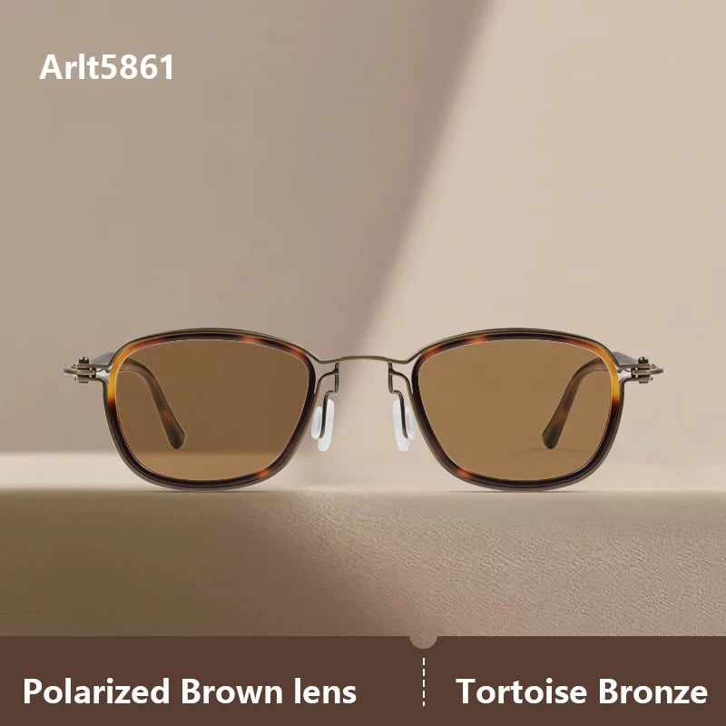 Vintage Square Titanium Acetate Eyeglasses Frame
