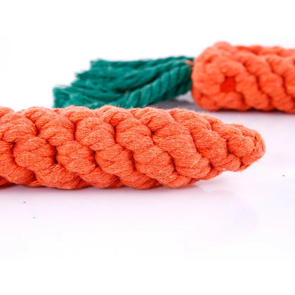 Chew Toys for Small Dogs Cleaning Teeth Dog Toys Bite Resistant Pet Dog Puppy Carrot Cotton Rope Pet Playing Toy Accessories