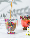 1/2/4PCS Double Wall Clear Glass Coffee Mugs Double Insulated Glass Cup For Hot Cold Beverages Cappuccino Espresso Cup