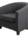 Tub Club Armchair Covers Leaves Jacquard Bar Chair Cover Solid Color Relax Single Sofa Slipcovers with Seat Cushion Cover Home