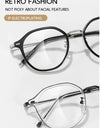 Ultra-light Fashion Flexible TR90 Eyewear Men Retro Round Decorative Optical Prescription Eyeglasses Frame