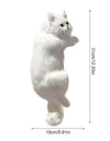 Simulation cat plush Doll Realistic Cute Cat Furry Hanging Ornaments Car Decoration Stuffed Animals Sculptures creative gift