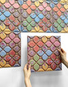 3D Wall Sticker Self-adhesive Boho Wall Panel Peel and Stick Tile Backsplash for Kitchen Bathroom Living Room Waterproof