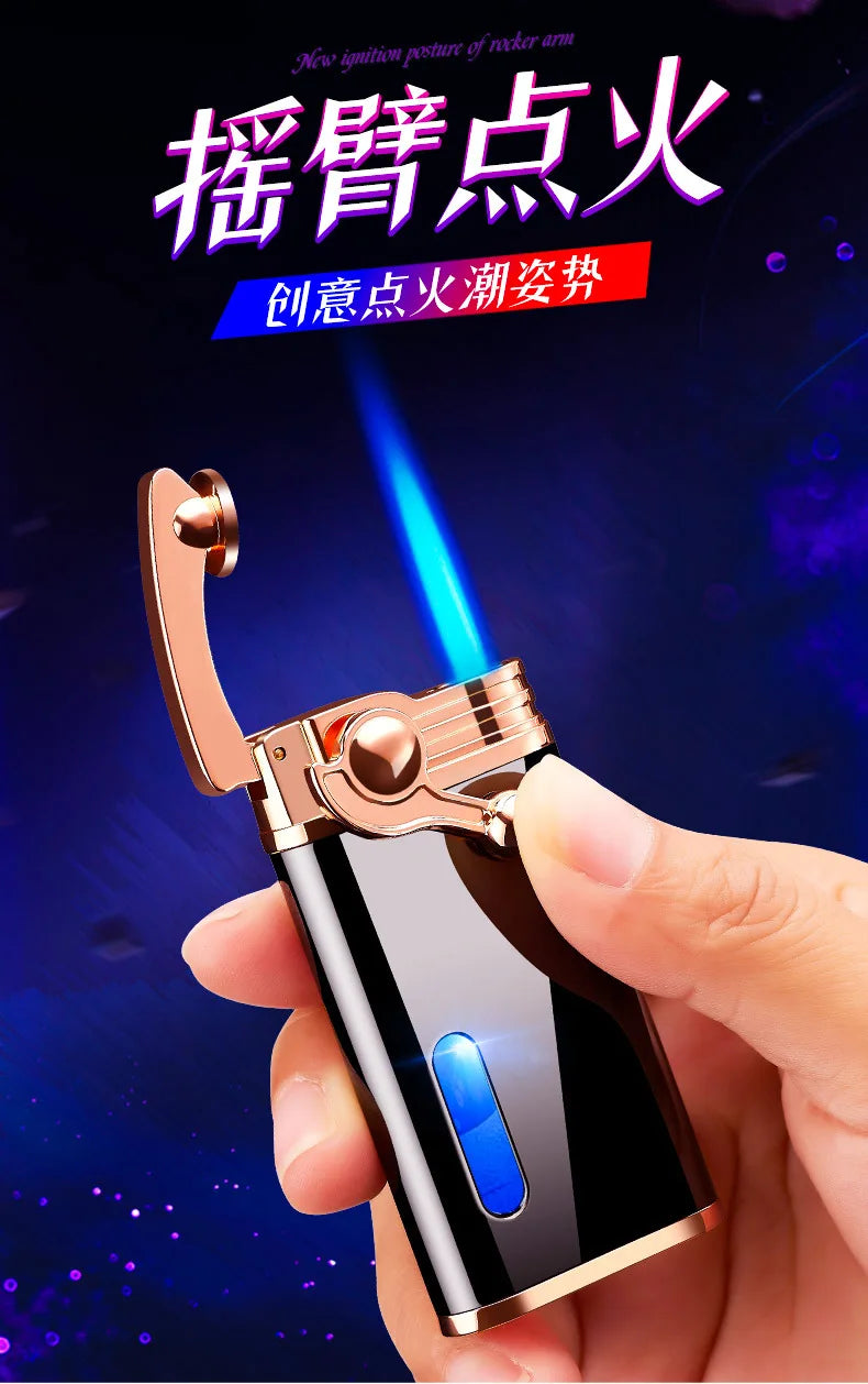 Gas Electronic Dual-Use Lighter, Intelligent Digital Display Machine Core, High-Grade Metal Lighter, Cigarette Accessories, New