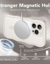 For iPhone 15 Pro Max Case Curly Wave Frame Shape Design Camera Protection Drop Shockproof Compatible with MagSafe Phone Case