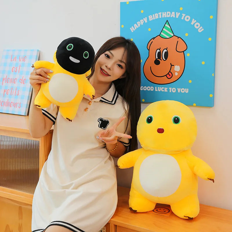 50cm Kawaii Plush Nai Long Stuffed Doll Black Face Baby Dragon Cute Smiling Funny Mask Toy Kids Birthday Xmas Gift for Girls