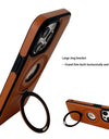 Leather for Magsafe Case For iPhone 16 15 Pro Max 14 Plus 16Pro Luxury Protection Magnetic Ring Holder Back Cover