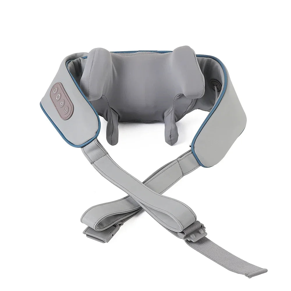 1PC Wireless Neck And Back Massager Neck And Shoulder Kneading Massage Shawl Neck Cervical Relaxing Trapezius Massager
