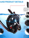 Snorkeling Mask Double Tube Silicone Full Dry Diving Mask Adult Swimming Mask Diving Goggles Self Contained Underwater Breathing