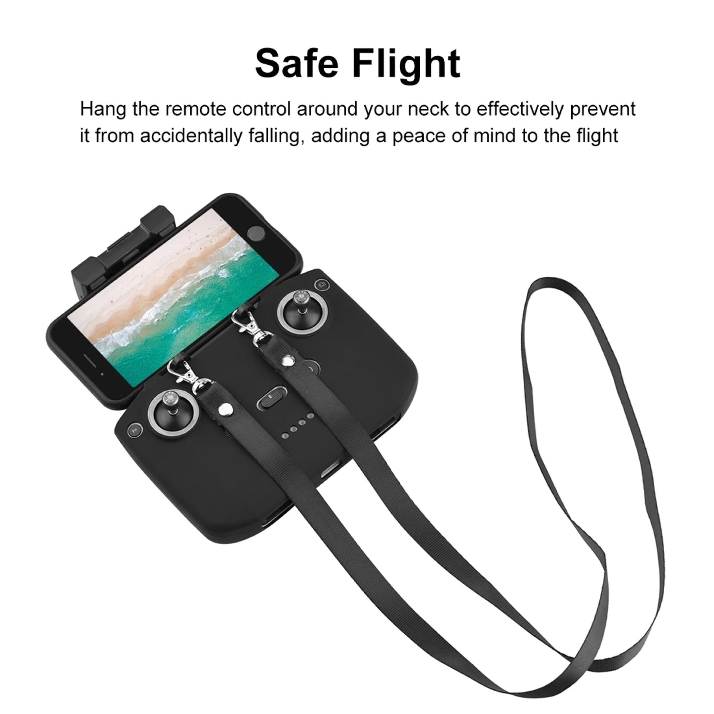 Shockproof Anti-scratch Silicone Case with Neck Strap For DJI Mini 3 / 3 Pro / Mavic 3 / Air 2S / Mini 2 Remote Control