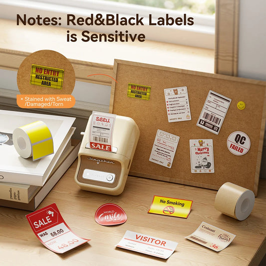 B21 Pro Thermal Label Printer 300DPI, Bluetooth Wireless Sticker Maker 20–50mm, Portable Inkless Label Printer for Price Tags, Barcodes & Office Use
