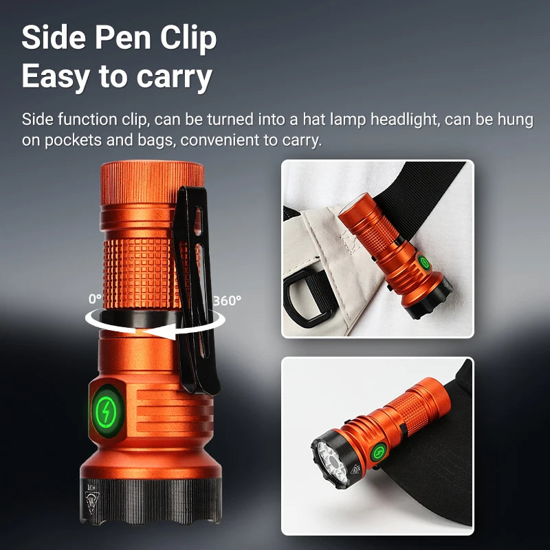 7 LED Rechargeable Multi Colour Mini Flashlight