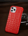 Crocodile Real Leather Cases for iPhone 16 15 Pro Max 14 pro max Genuine Leather Fundas Back Bover