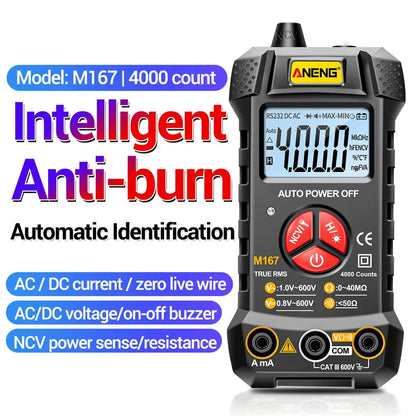 Digital Mini Multimeter Professional 4000 Counts AC/DC Electrical Instruments Tester Auto Range Meter Multimetro Tool