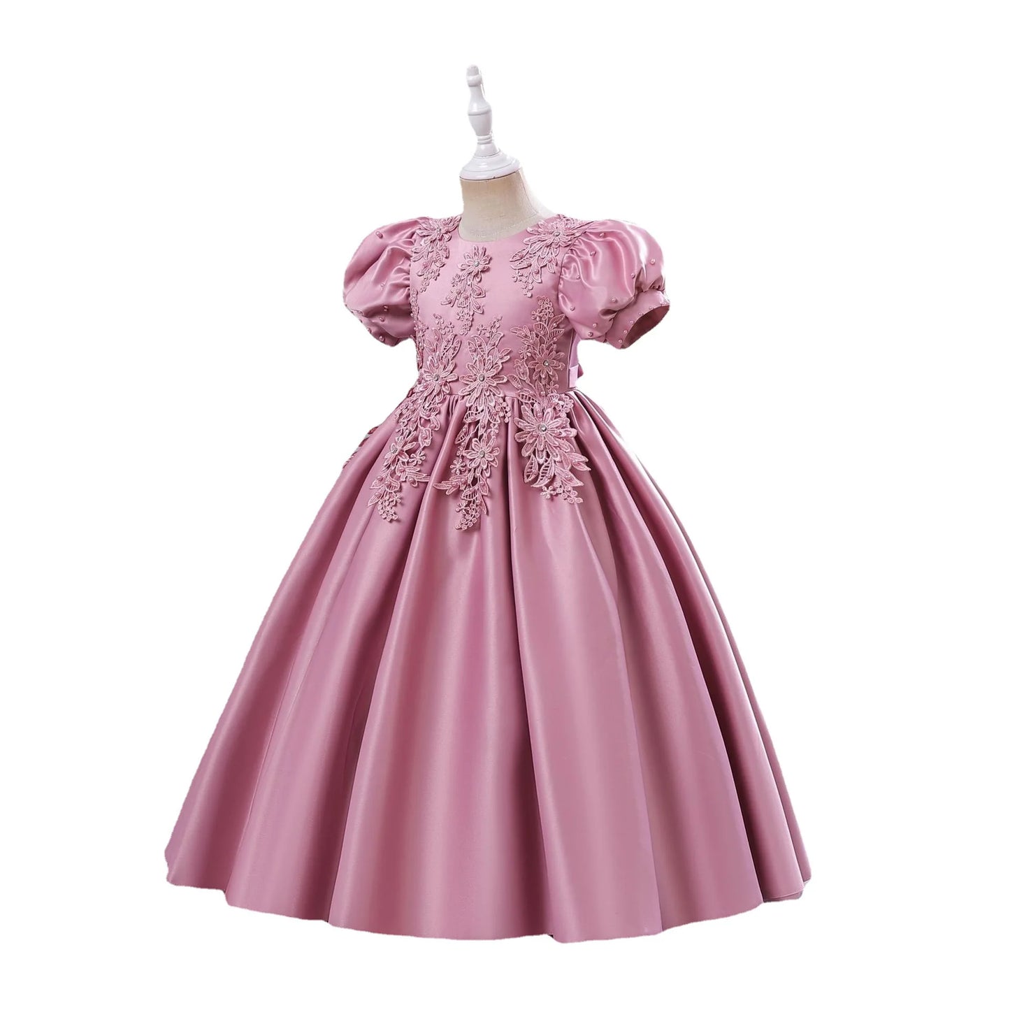 Princess Dress for Girls - Short Sleeve Party Gown for Christmas/School Events | Flower Girl Pageant Dress