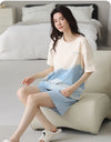 2-Pcs Women’s Cotton Pajama Set – Breathable Short Sleeve Summer Sleepwear with Cute Prints