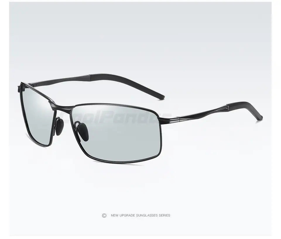 Aluminum Square Polarized Photochromic UV400 Day Night Driving Sunglasses for Men Women