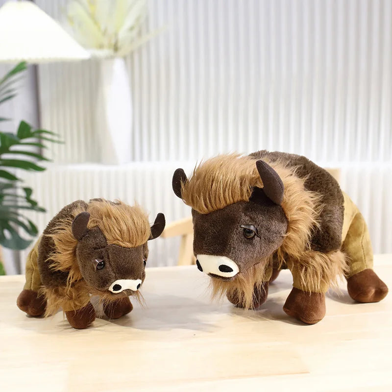 Lifelike Bull Buffalo Cow Bison Plush Stuffed Animal