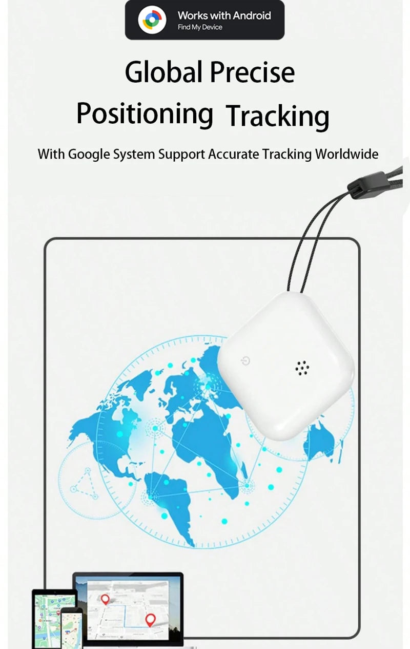 Global Position Systm Tracker Locator Google Mini Finder Android Find My Devices Anti Lost Bluetooth Portable Smart Tag For Car Elderly Pet Wallet