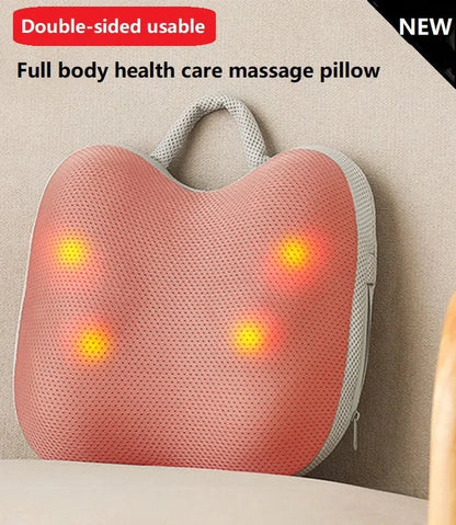 3D Electric Smart Neck Massage Pillow Head Back Shiatsu Full Body Massager Wireless Use For Car Home Infrared Physiotherapy