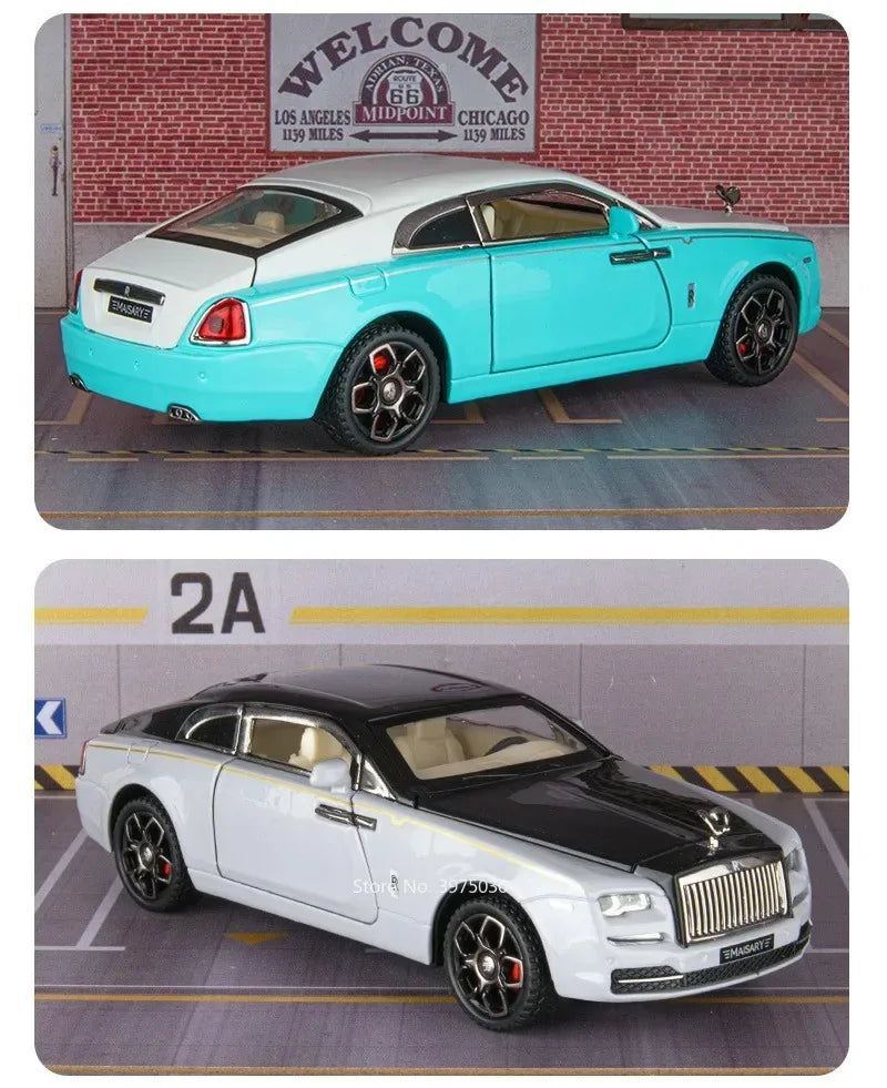 1:32 Scale Rolls-Royce Phantom 6x6 Wraith Car Model Toy Diecast Metal Alloy Off-Road Vehicle Models Sound Light Gifts