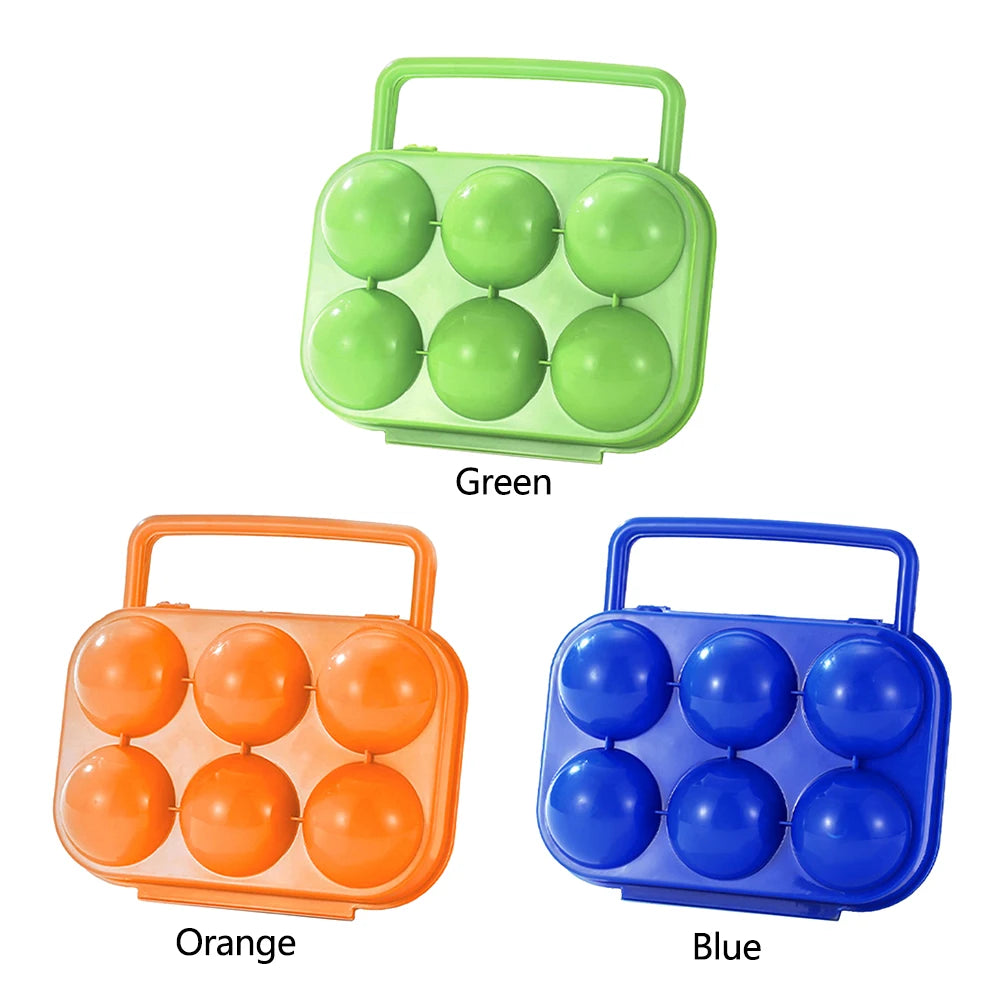 6-Grid Portable Egg Storage Box – Shockproof & Drop-Resistant Refrigerator Egg Organizer Case