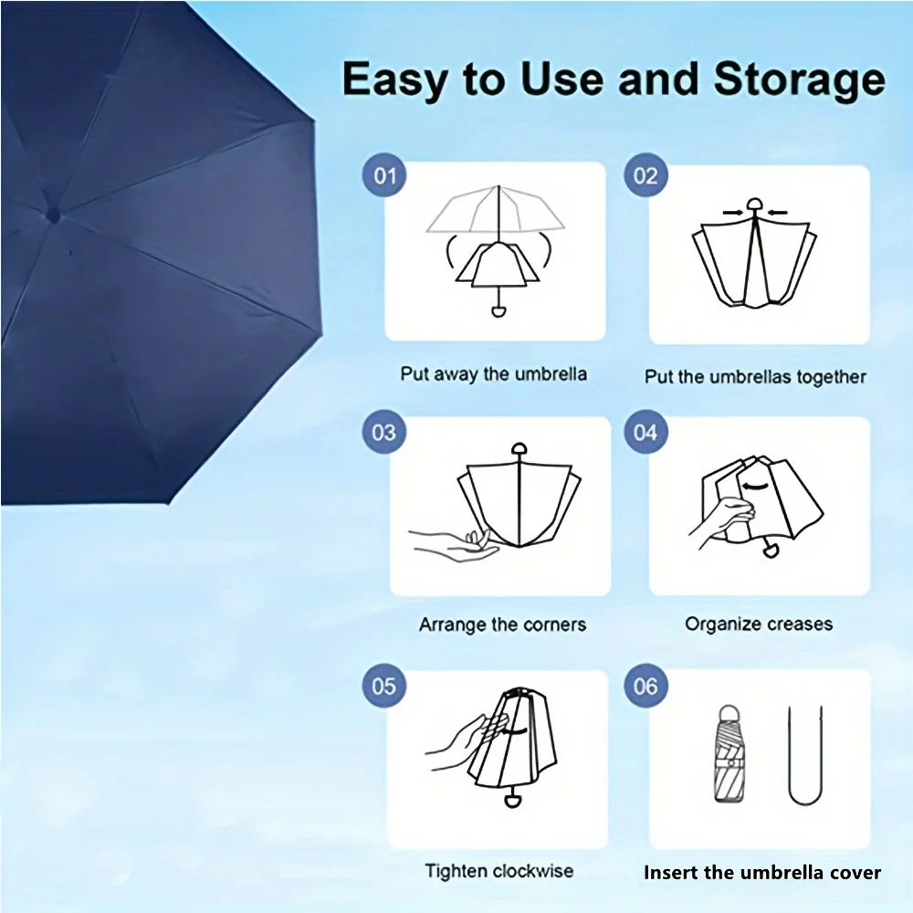 Large Reverse Folding Umbrella 125cm Diameter 12 Rib Wind Resistant Leather Cover Family Travel Umbrella
