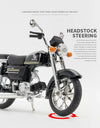 1/10 Scale Honda JiaLing JH-70 Alloy Classic Motorcycle Toys Diecast Simulation Metal Motorcycle Sound and Light Model