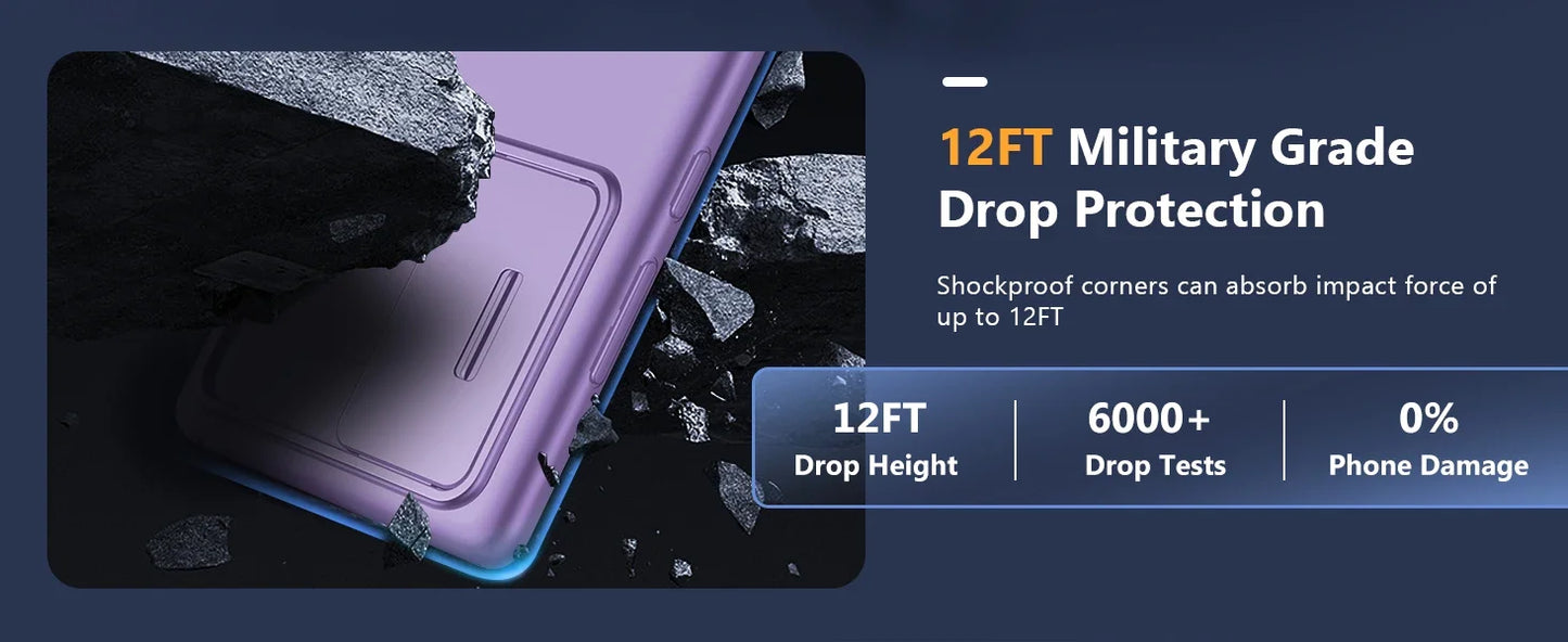 For Samsung Galaxy S24 Ultra Case with Camera Cover Screen Protector Military Drop Protection Shockproof Slim Matte Phone Case