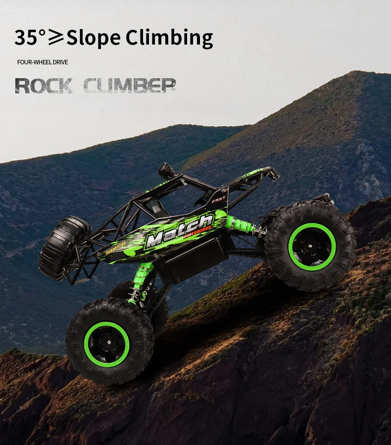 112 Scale Four Wheel Drive RC Monster Truck With LED Lights