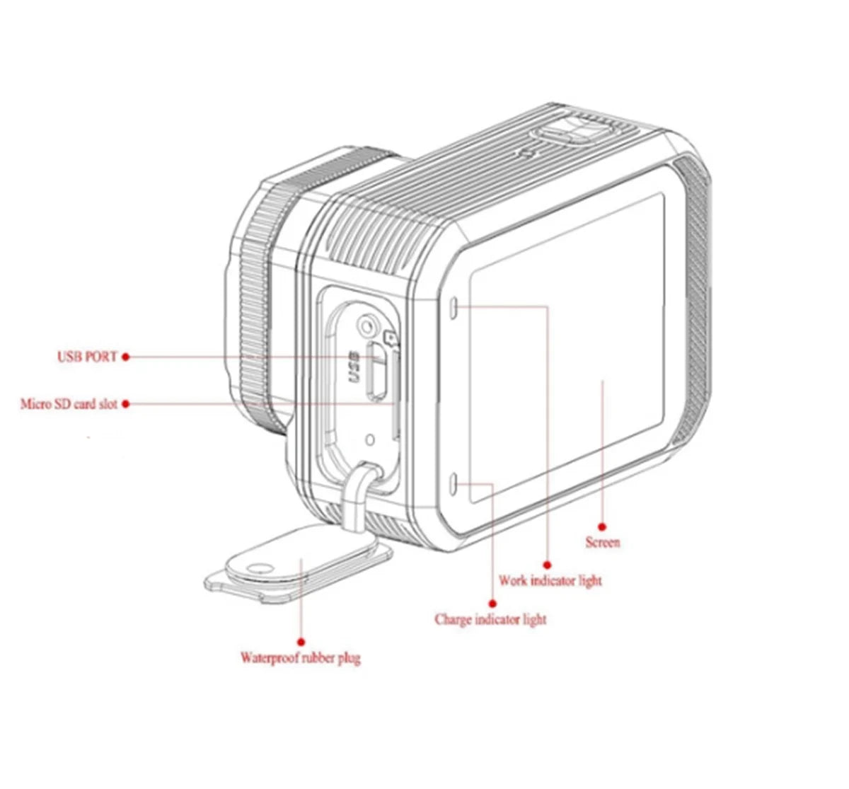 4K WiFi Action Camera with Remote Control Waterproof Sports Camera 170 Degree Wide Angle Helmet and Bicycle Recording Device
