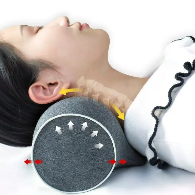Ergonomic Neck Pillow Cervical Backarch Traction Pillows Memory Foam Sleeping Pillow Head Support Relieve Fatigue