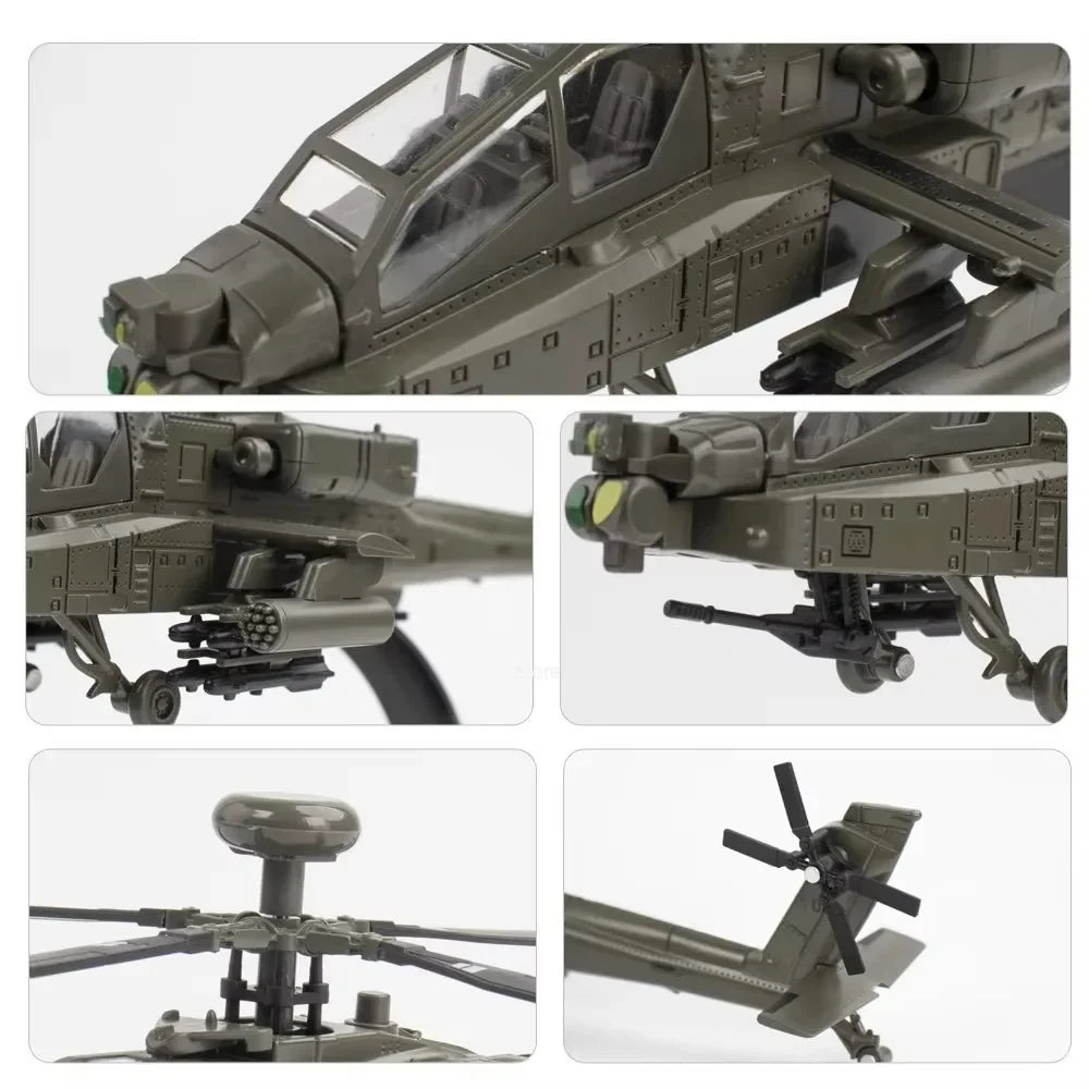 1:32 AH-64 Apache Helicopter Diecast Model Toy