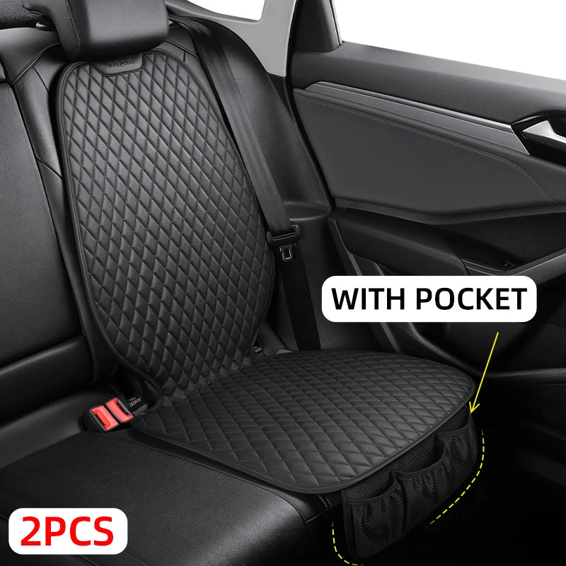 Karcle Car Seat Cover Protector for Child Kids PU Leather Car Seat Cover Mats Pad Protection Auto Rear Seat Covers Car Cushion