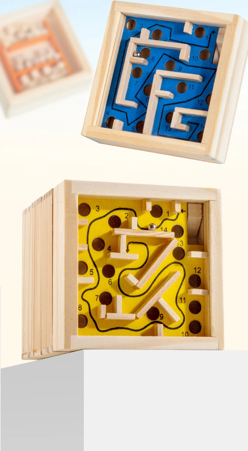 Wooden Balance Rolling Ball Maze Board Puzzle Game