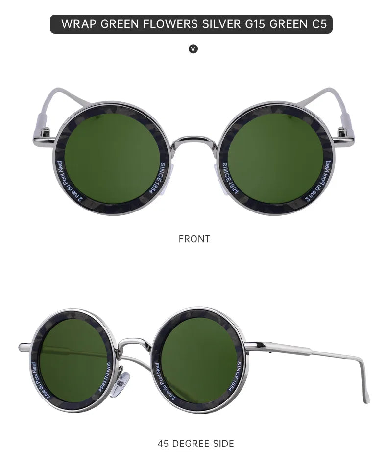 Round Steampunk Sunglasses With UV400 Protection