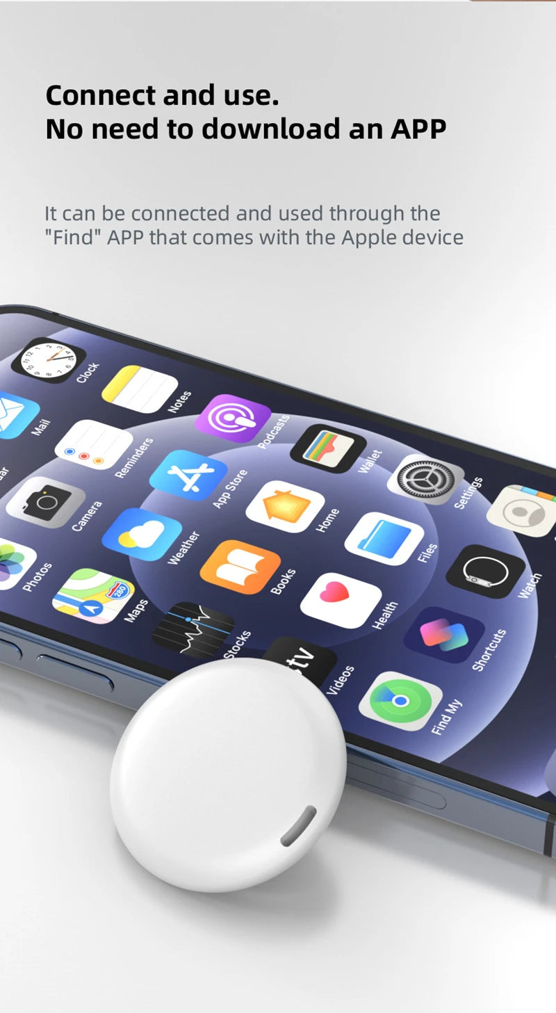 Mini Global Position Systm Tracker Apple Find My Compatible Slim Design Global Location Anti-Lost Device For  Luggage Long Battery Life