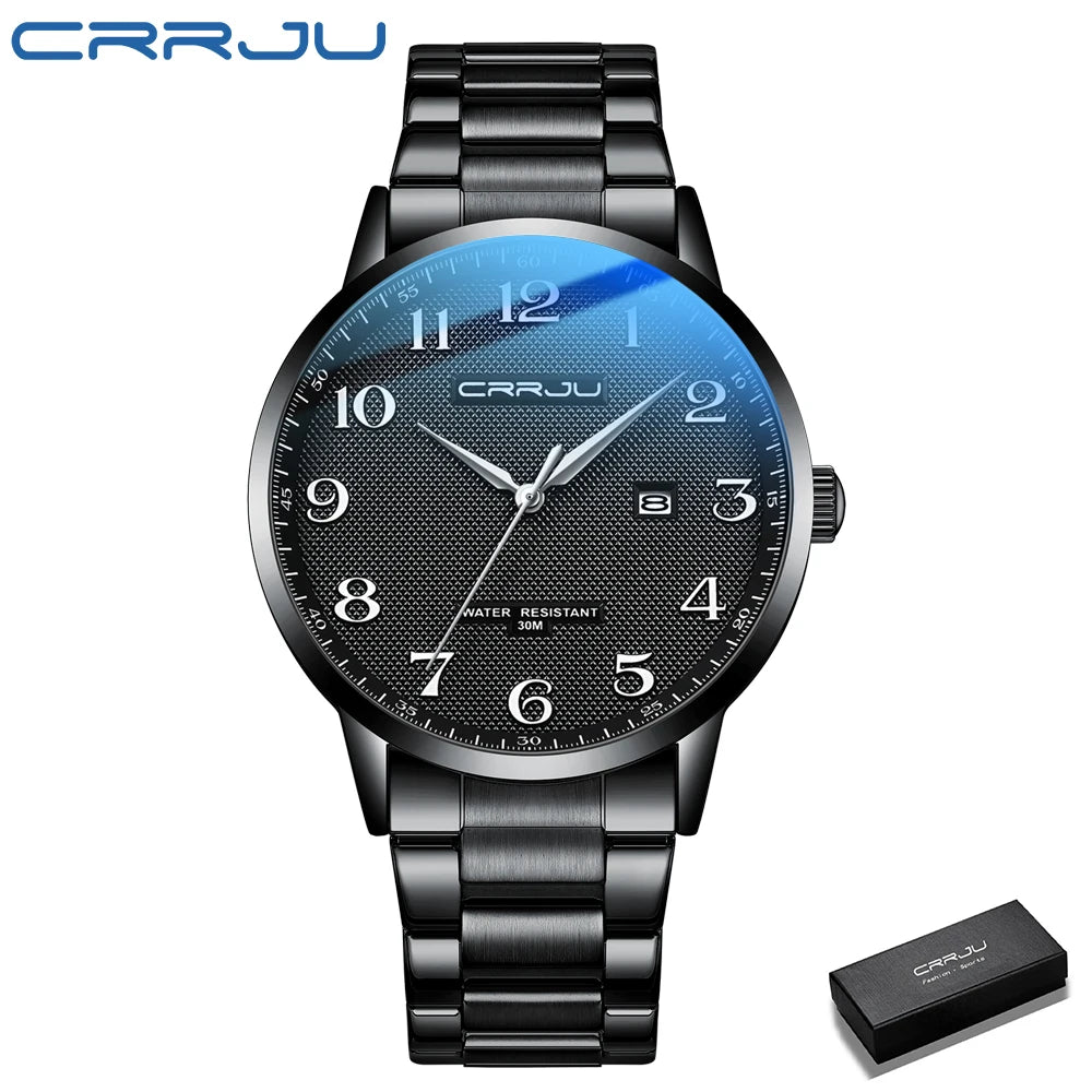 New Fashion Men's Watches Stainless Steel Top Brand Luxury Waterproof Men Quartz Wristwatches Relogio Masculino