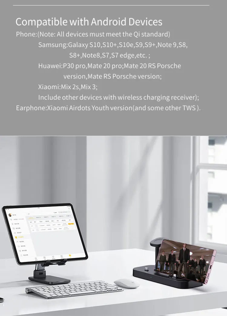 4-in-1 desktop wireless charger