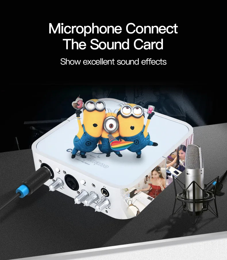 XLR Cable Karaoke Microphone Sound Cannon Cable Plug XLR Extension Mikrofon Cable for Audio Mixer Amplifiers XLR Cord