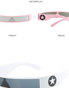 Cyberpunk Sunglasses  One Piece Shape Wrap  Ring Small Frame Punk Men Women Fashion Trend Futuristic Sunglasses