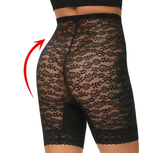 Shaper Panties Women Party See Through High Waist Panty Lace Tummy Control Underwear Lady Thigh Slimmer Lingerie