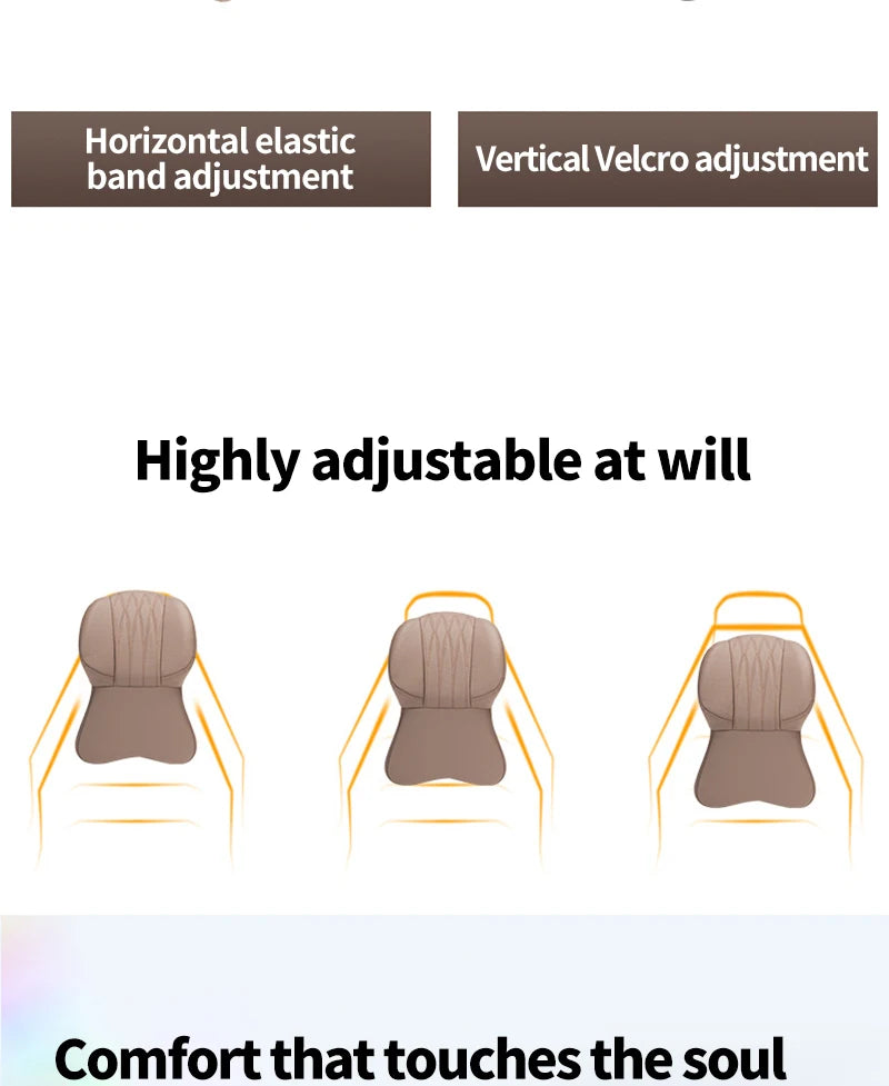 PU Car Lumbar Back Support Headrest Neck Pillow Memory Foam Lumbar Pillow Universal Soft Neck Pillows Cushion Car Supplies
