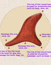 1 PC Neck Foot Wood Trigger Point Massage Gua Sha Tools,Home Gym Professional Wooden Therapy Massage Tool for Back Leg Hand Face