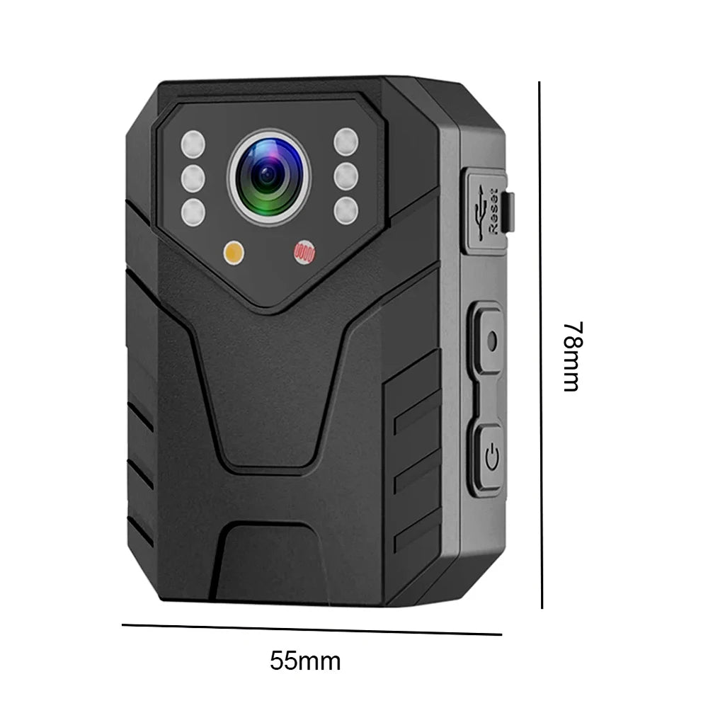 Mini Body Camera Full HD 1080P 2 Inch IPS Touch Screen Night Vision Video Recorder Security Guard Police Body Mini Cam