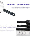 1/4 Hex Shank Socket Adapter Set for Electric Screwdriver Conver to Impact Driver 1/2 3/8 1/2 Square Head Converter Power Tool