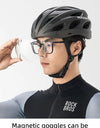 Bike Helmet with Photochromic Len Visor Wind-breaking Brim Bike Helmet Adult MTB Road Safety Riding Cycling Helmet