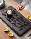 Home And Kitchen Wooden Tray Rectangle Bamboo Tea Tray For Chaban Tea Table Coffee And Tea Tools  Decorative Tray